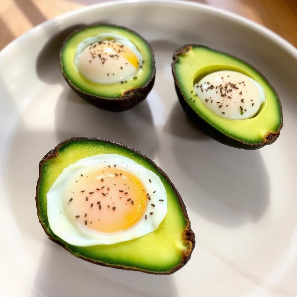 Baked eggs in avocado